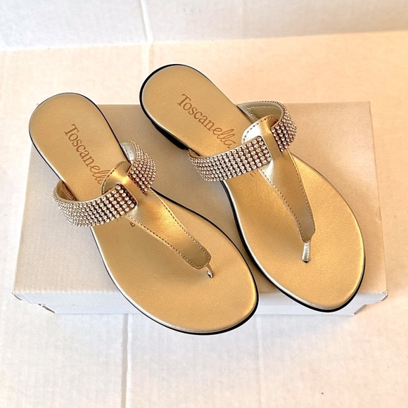 Toscanella Made in Italy Primo Sandal Rhinestone New in box!! - Picture 7 of 8